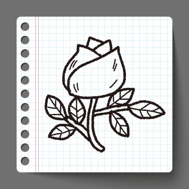 çiçek gül doodle