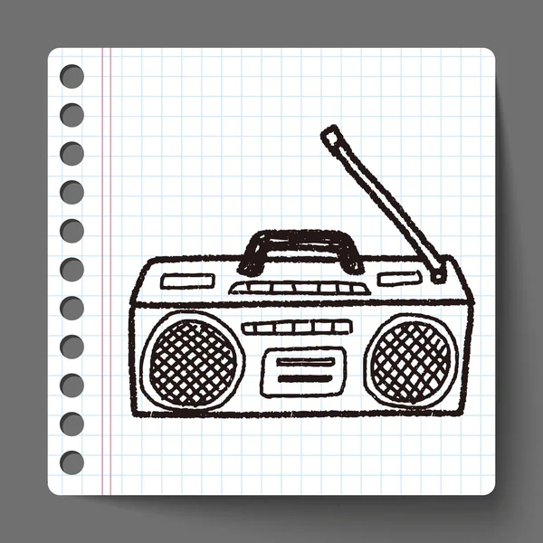 Doodle de rádio — Vetor de Stock