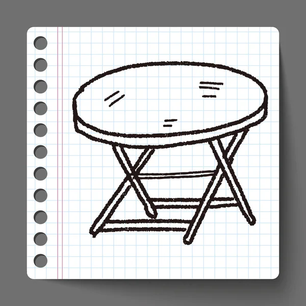 Table doodle — Stock Vector