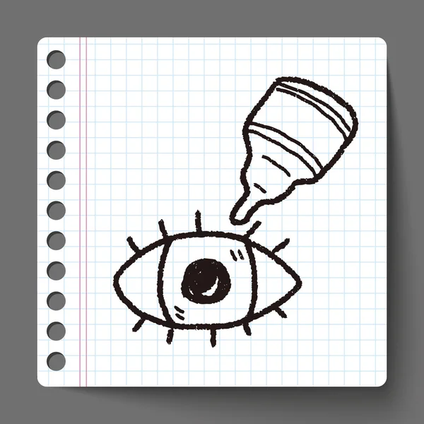 Augentropfen-Doodle — Stockvektor