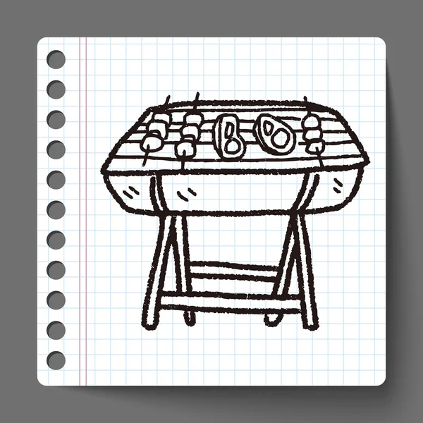 BBQ doodle — Stockový vektor