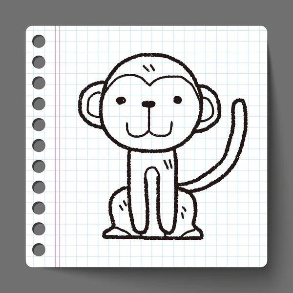 Gribouille de singe — Image vectorielle