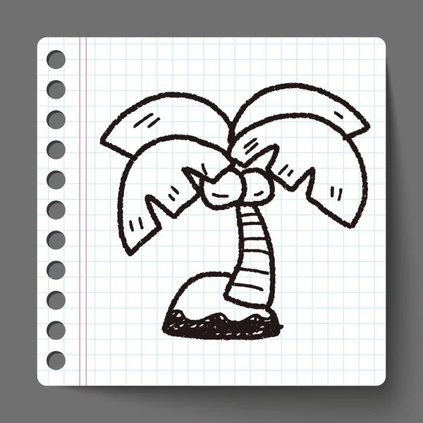 Doodle palm — Stockový vektor