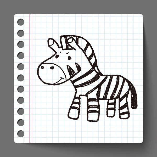 Zebra doodle — Stockový vektor