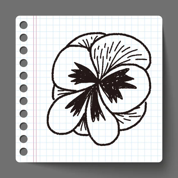 Doodle flor — Vetor de Stock