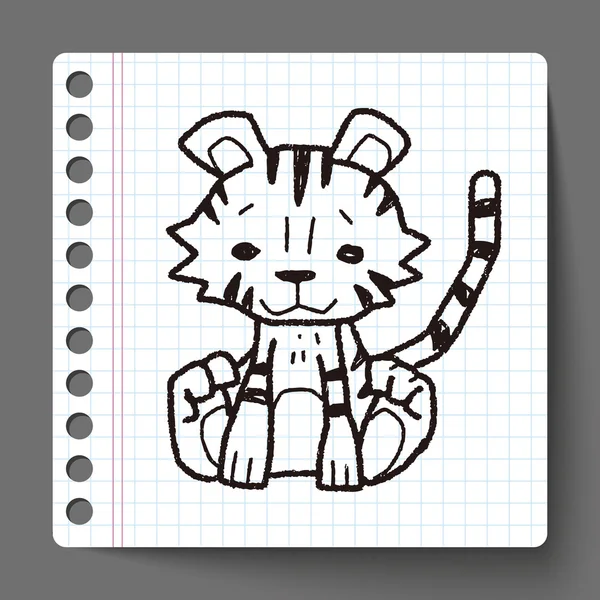 Gribouille de tigre — Image vectorielle