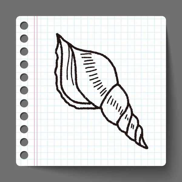 Shell doodle — Stockový vektor