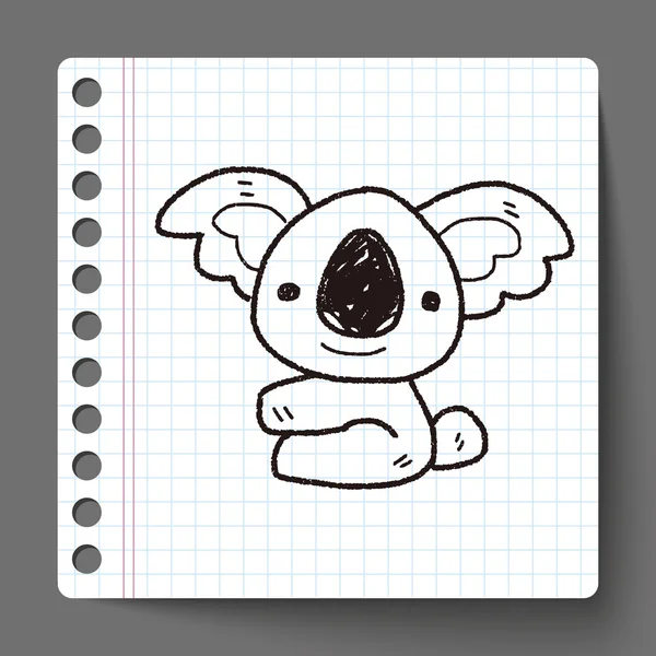 Koala doodle — Stockový vektor