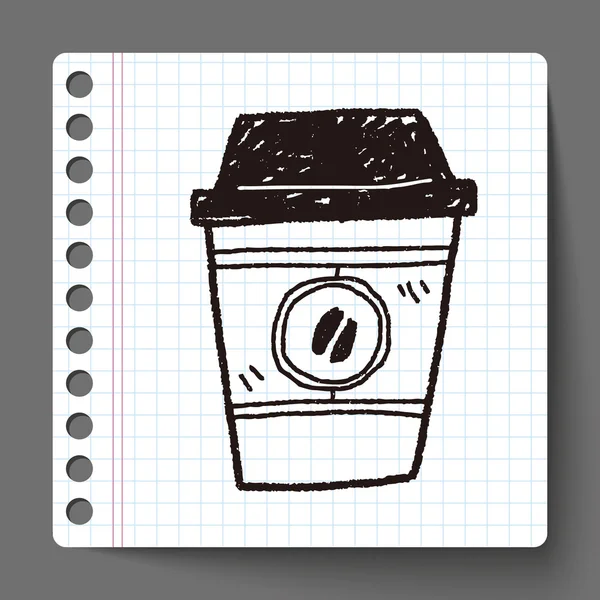 Kaffee-Doodle — Stockvektor