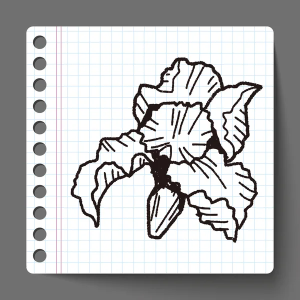 Doodle flor — Vetor de Stock