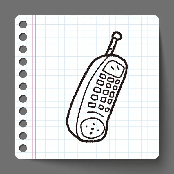 Telefonata doodle — Vettoriale Stock