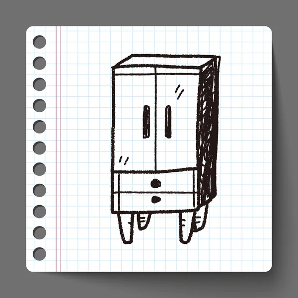 Skříňka doodle — Stockový vektor