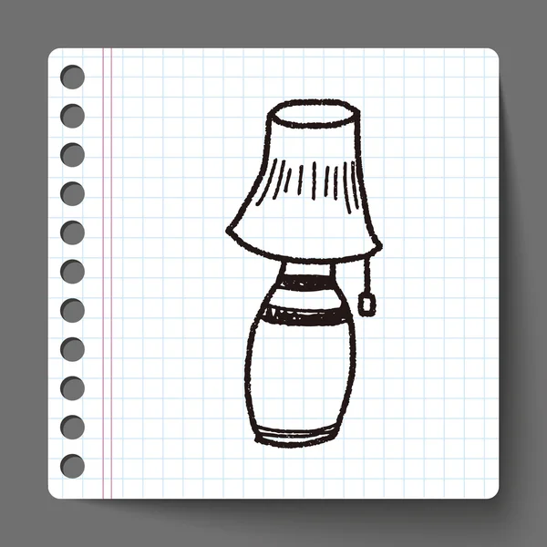 Лампа каракули — стоковый вектор