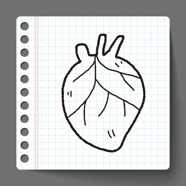 Garabato del corazón — Vector de stock