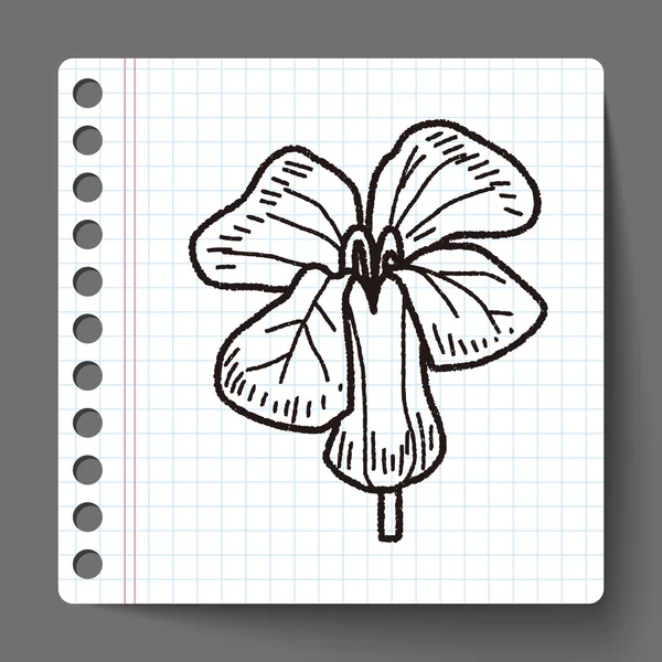 Flower doodle — Stock Vector