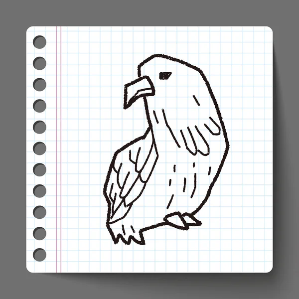 Eagle doodle — Stock vektor