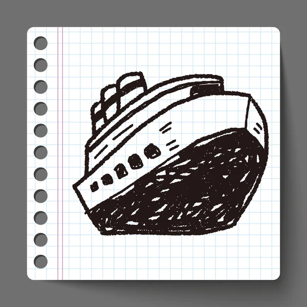 Doodle boat — Stock Vector