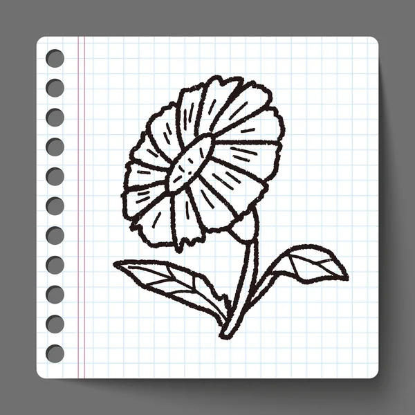 Kwiat bazgroły — Wektor stockowy