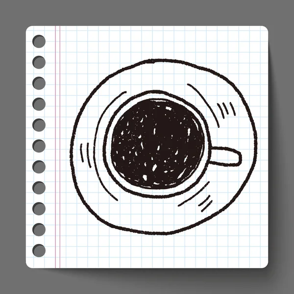 Kaffeebecher-Doodle — Stockvektor