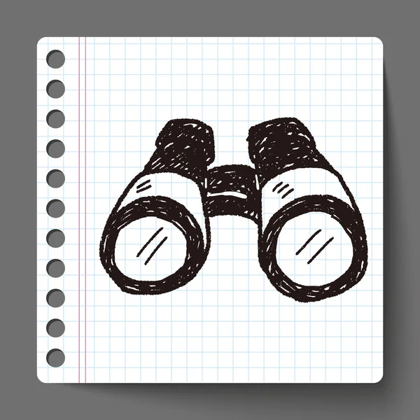 Doodle binoculare — Vettoriale Stock