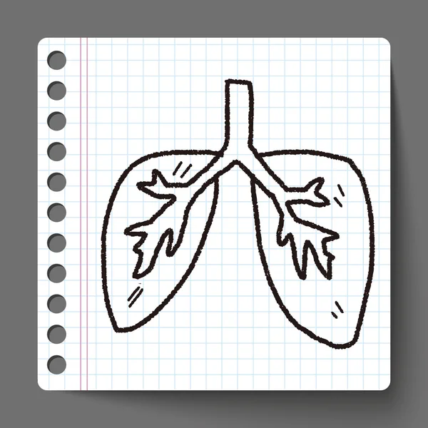 Doodle Lung — Stock Vector