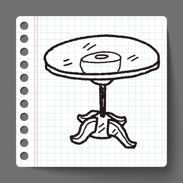 Pöytä doodle — vektorikuva