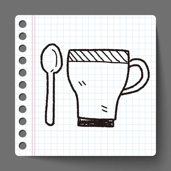 Coffee cup doodle — Stock Vector