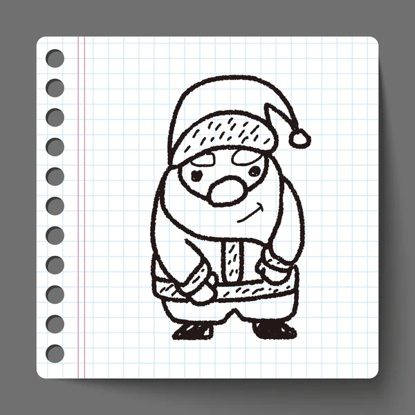 Le Père Noël gribouille — Image vectorielle