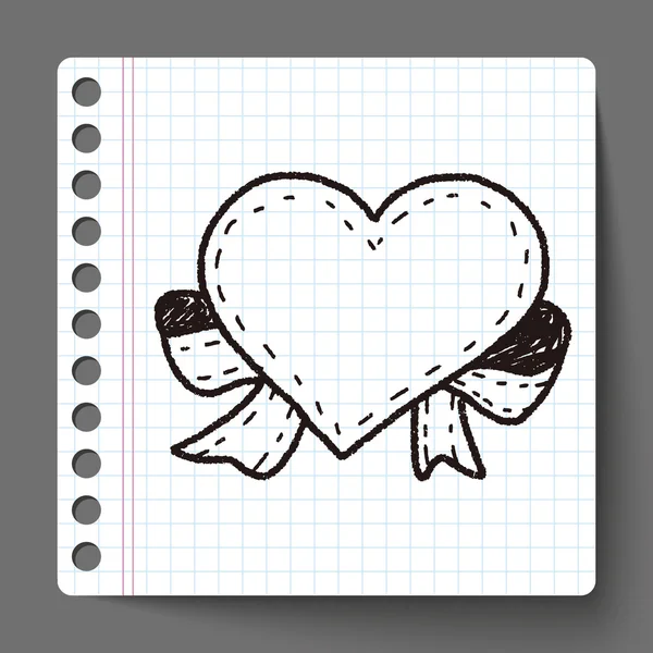 Doodle rótulo amor —  Vetores de Stock