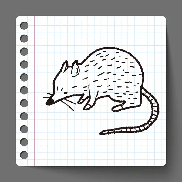 Doodle myší — Stockový vektor