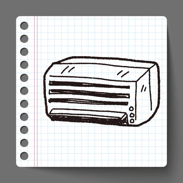 Climatisation doodle — Image vectorielle