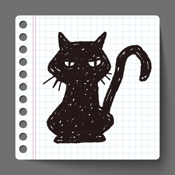 black cat doodle