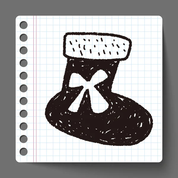 Weihnachtssocken-Doodle — Stockvektor