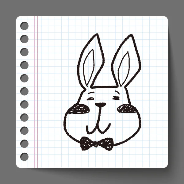 Velikonoční zajíček doodle — Stockový vektor