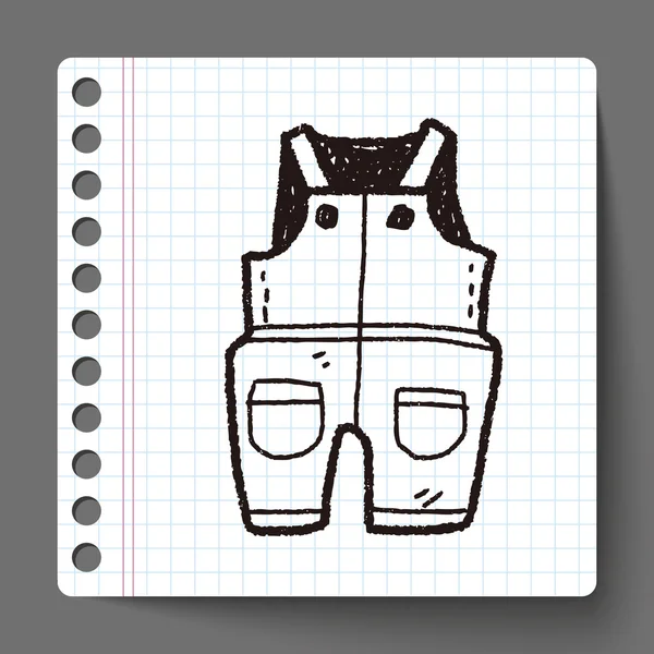 Baby kläder doodle — Stock vektor