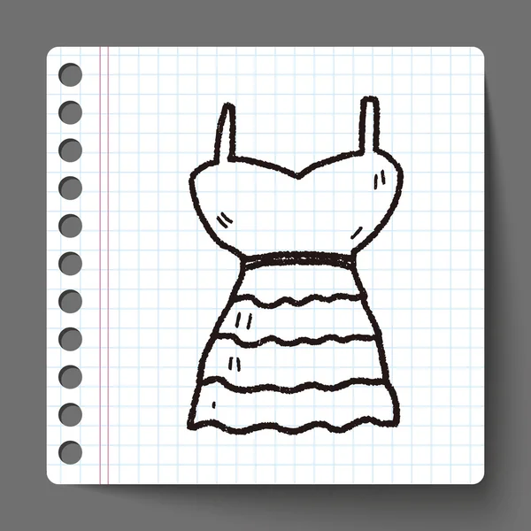 Doodle vestido — Vetor de Stock