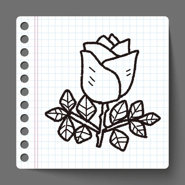 Gül çiçek doodle