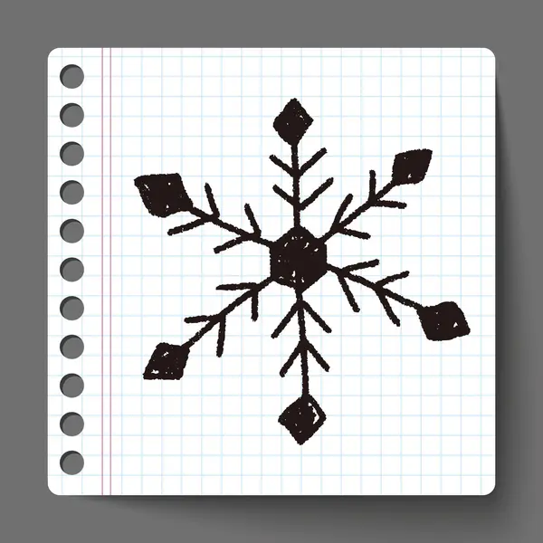 Snowflakes doodle — Stock Vector