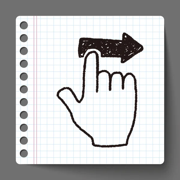 Gesture doodle — Stock Vector