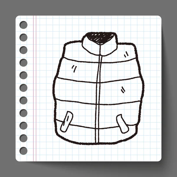 Gilet doodle — Vettoriale Stock