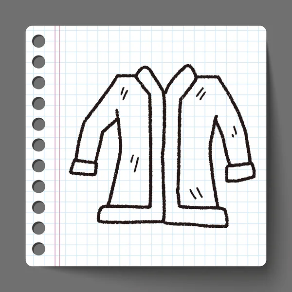 Cappotto doodle — Vettoriale Stock