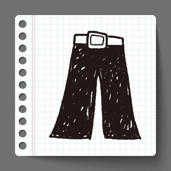 Doodle di jeans — Vettoriale Stock