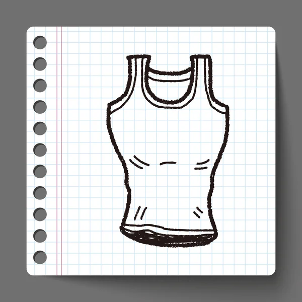 Gilet sportivo doodle — Vettoriale Stock
