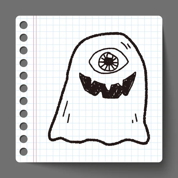 Doodle fantasma —  Vetores de Stock