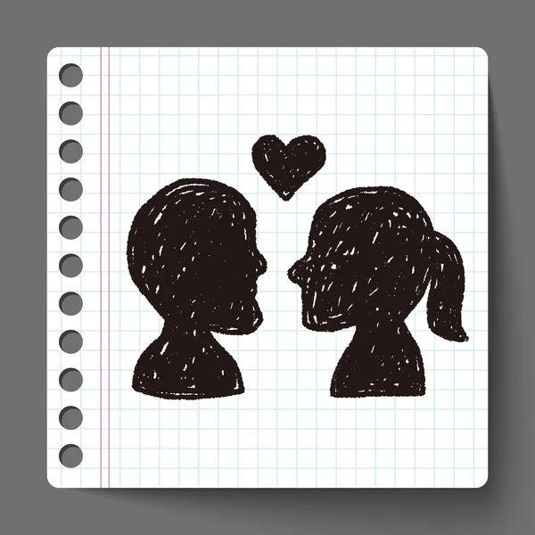 Doodle amor —  Vetores de Stock