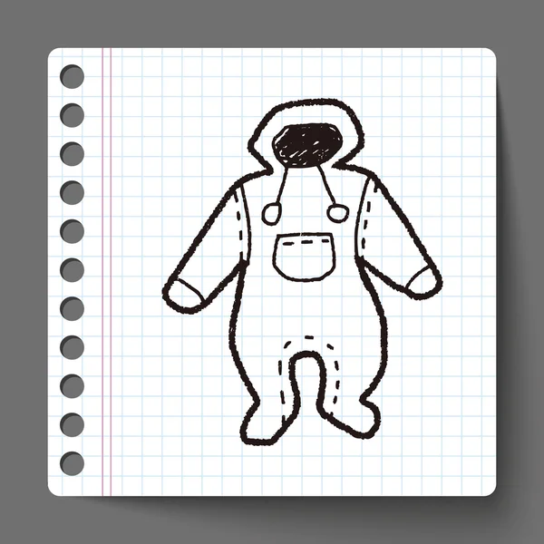 Dětské oblečení doodle — Stockový vektor
