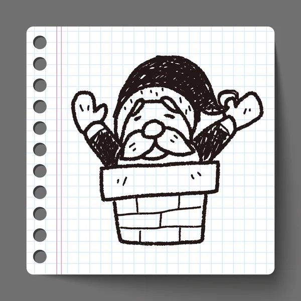 Santa claus doodle — Stockový vektor