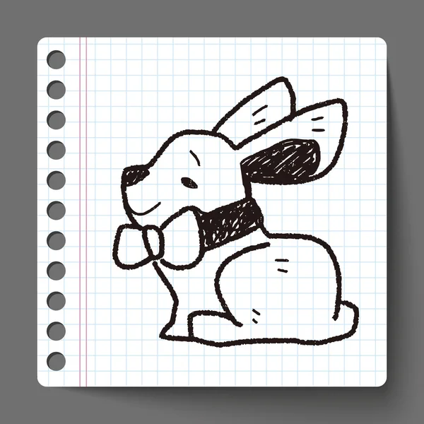 Velikonoční zajíček doodle — Stockový vektor