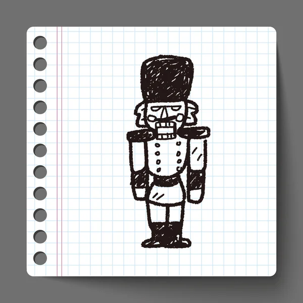 Hračky vojáka doodle — Stockový vektor