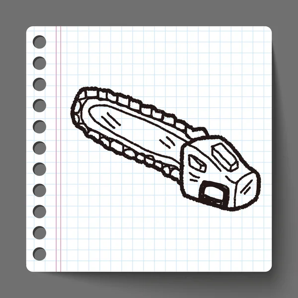 Chainsaw doodle — Stockvector